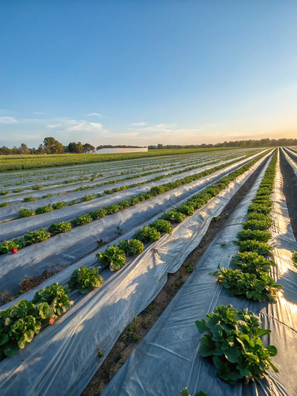 A photo demonstrating the shade net being used in an agricultural setting, protecting crops from excessive heat and pests, promoting healthy growth.