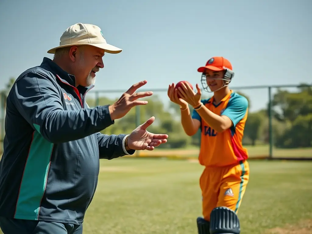 A cricket net set up on a sports field, ready for practice.