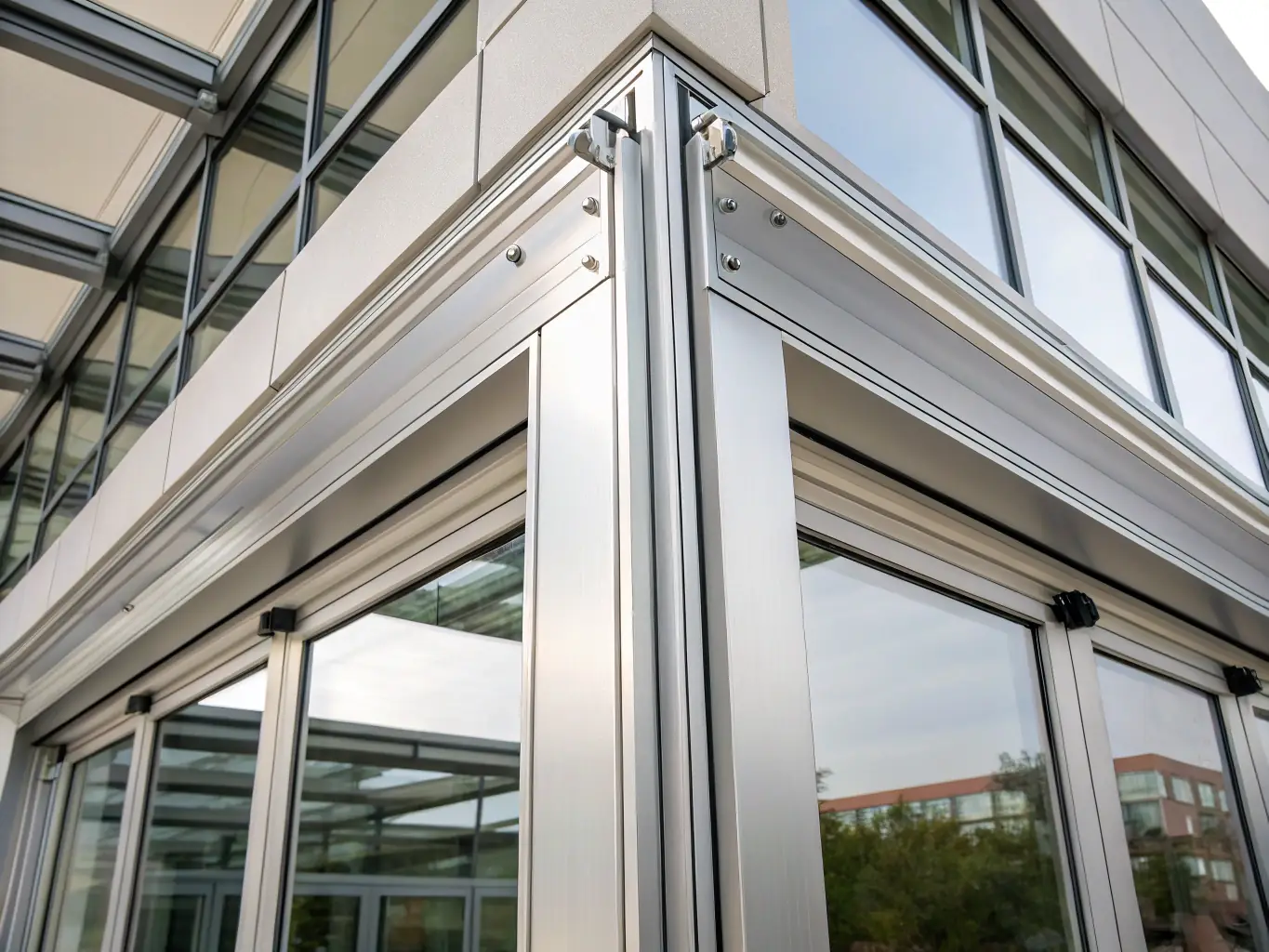 An image of an aluminum track system used for invisible grill installation, highlighting the precision and quality of the materials used by Span Shield Enterprise.