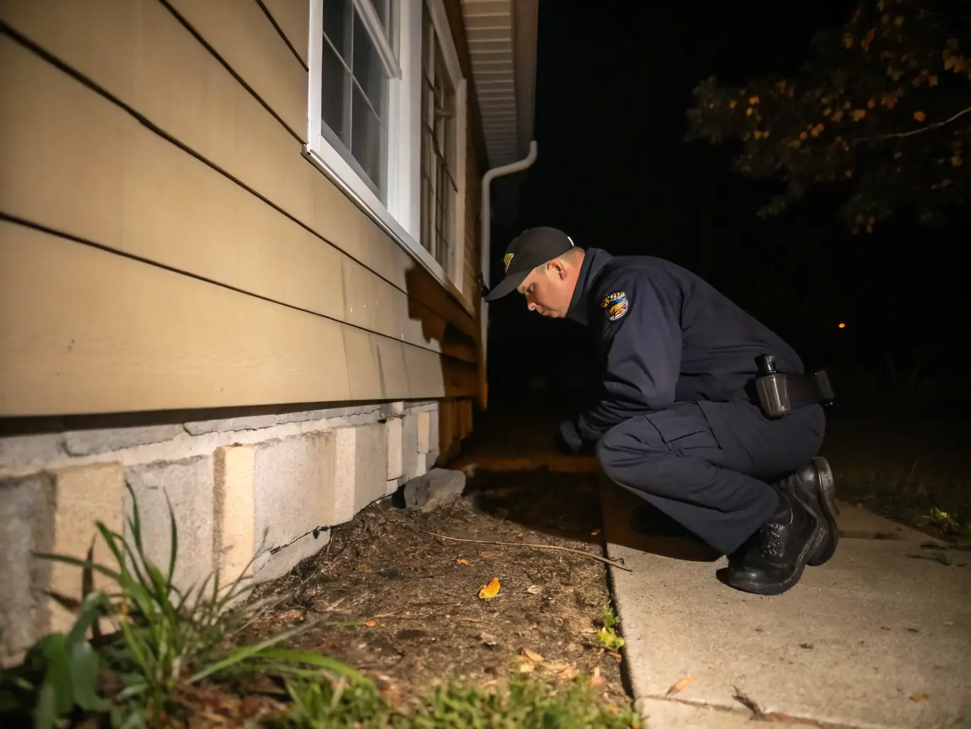 A high-resolution image depicting a pest control technician inspecting a wooden structure for termite damage, using professional equipment in a residential setting. The focus is on the technician's expertise and the thoroughness of the inspection.