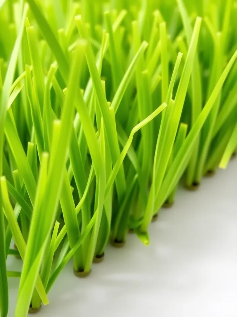 A detailed image showcasing the different textures and pile heights of Span Shield Enterprise's artificial grass samples, emphasizing the quality and variety available.