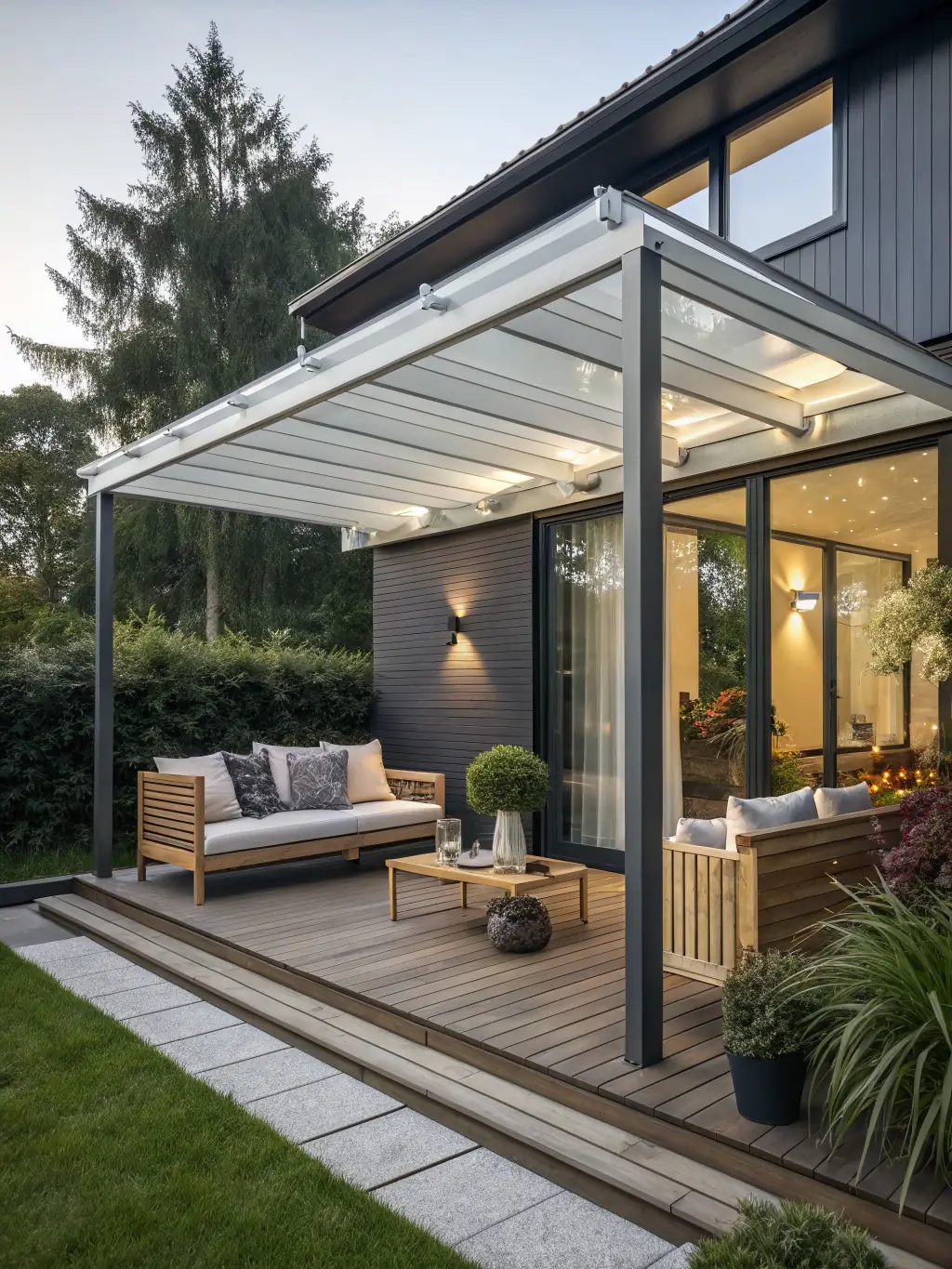 A stylish balcony setting featuring Span Shield Enterprise's artificial grass, creating a cozy and low-maintenance outdoor living space.